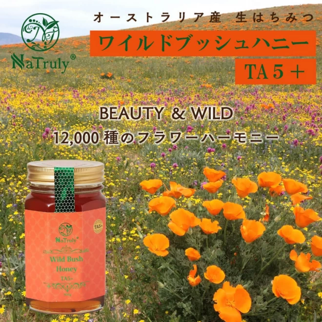 NaTruly ワイルドブッシュハニー TA5+ 120g オーストラリア産 はちみつ ハチミツ 蜂蜜 百花蜜 百花はちみつ 百花蜂蜜 マルチフラワー マルチフローラル