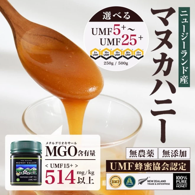 [マヌカハニー][アクティブ マヌカハニー　UMF 15+ *250g MGO514～828相当] 天然蜂蜜 はちみつ ハチミツ[HLS_DU][RCP]